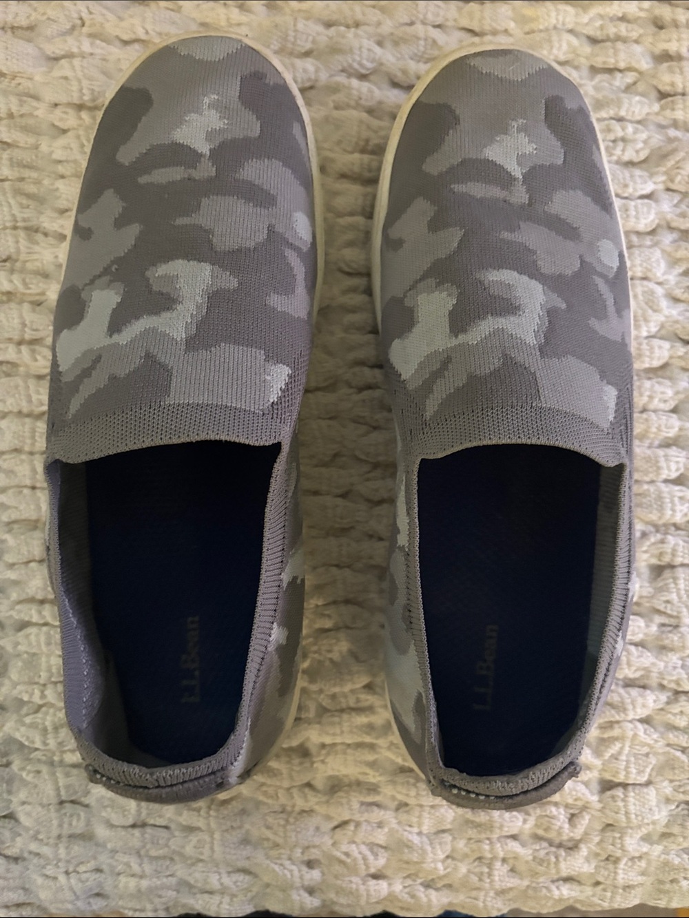 L.L. Bean Women’s Gray Camo Slip-On Sneaker